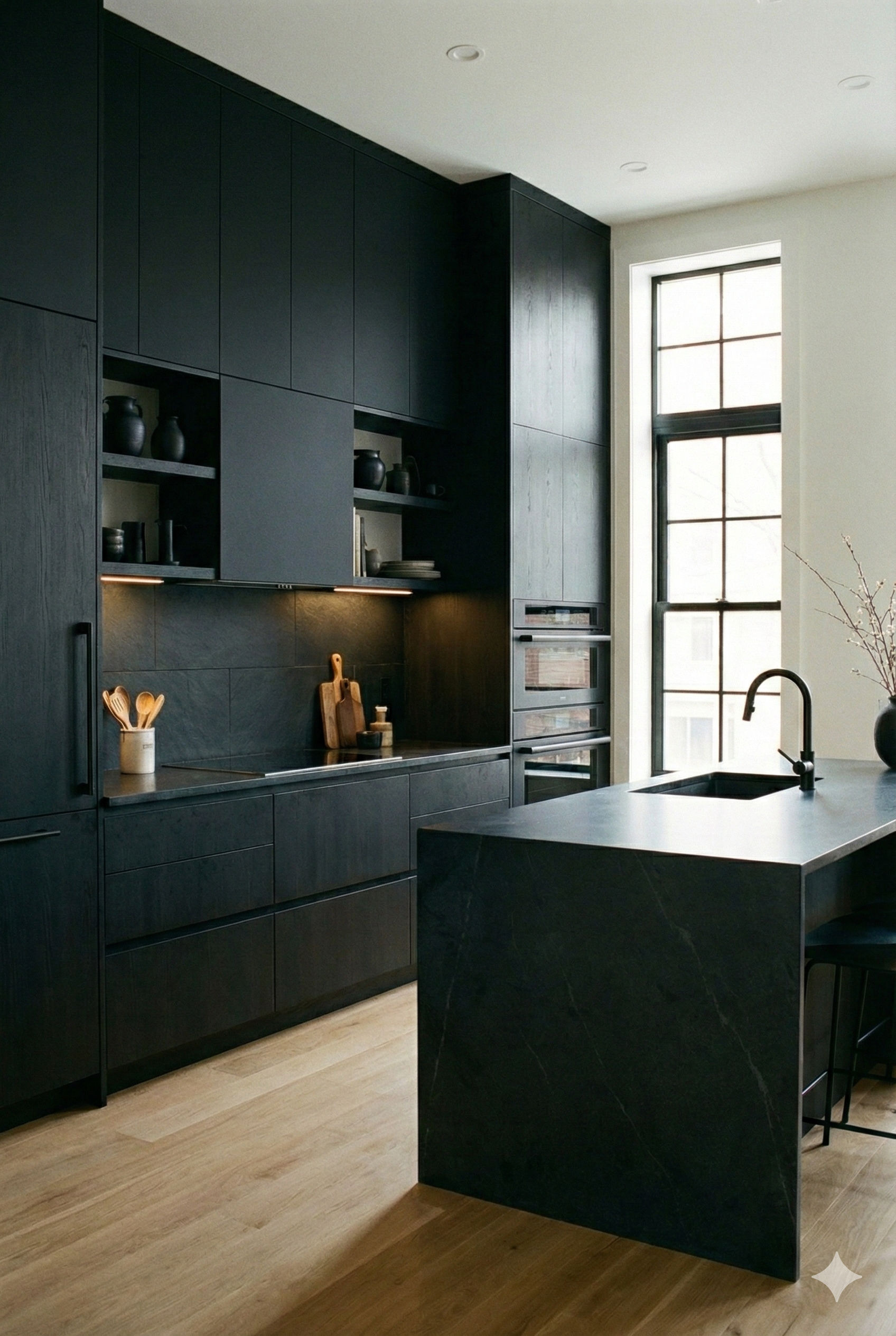Matte Black Kitchen